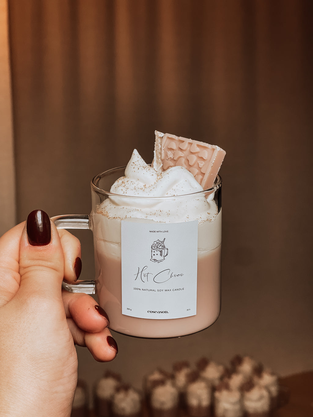 Hot Choco kaars in mok 🍫