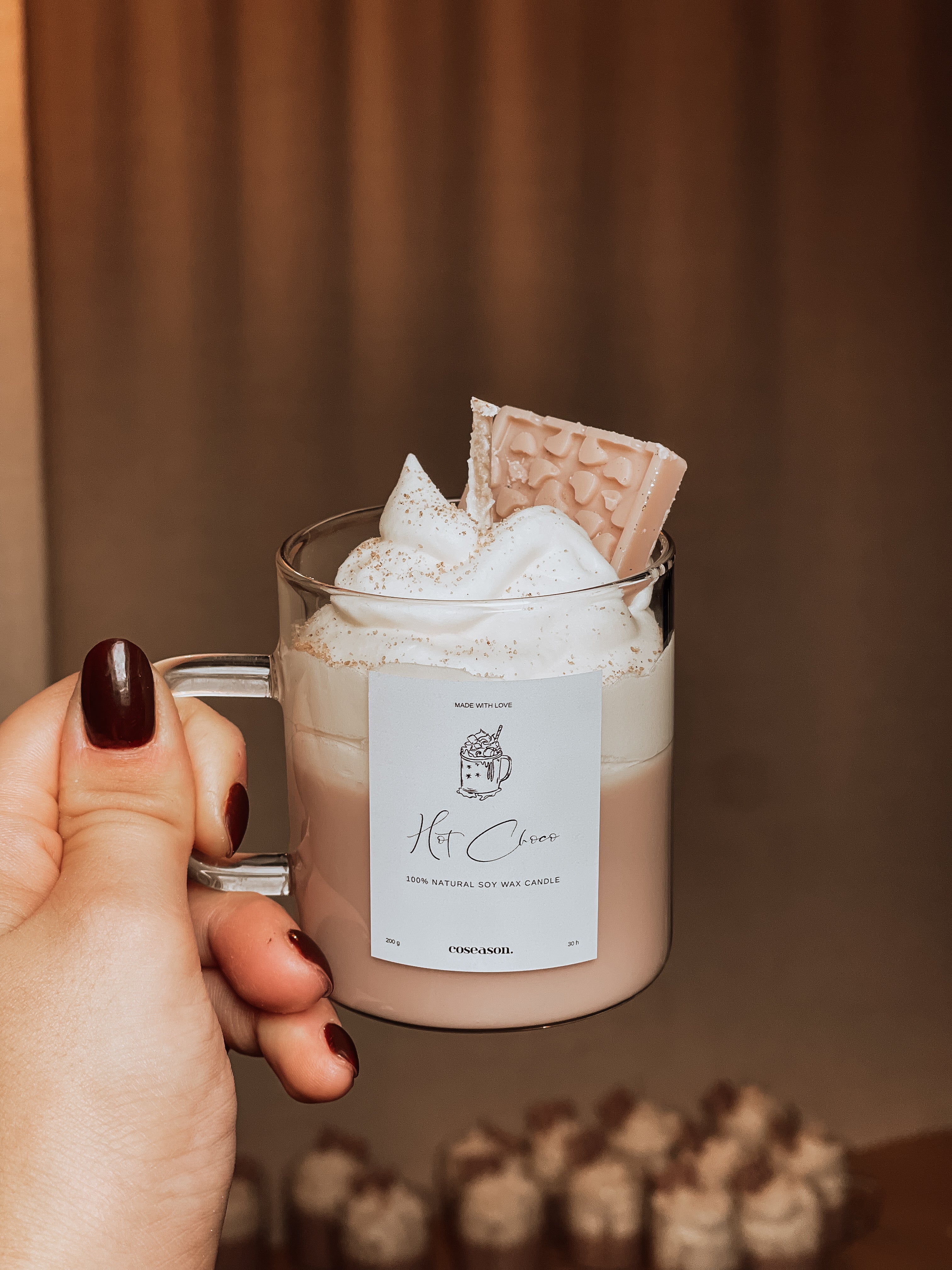 Hot Choco kaars in mok 🍫