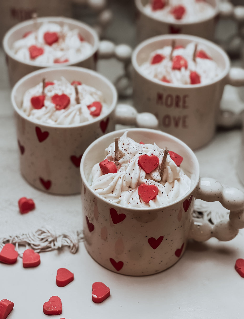 Valentijnsdag Hartjes Mok Kaars ❤️ Limited Edition