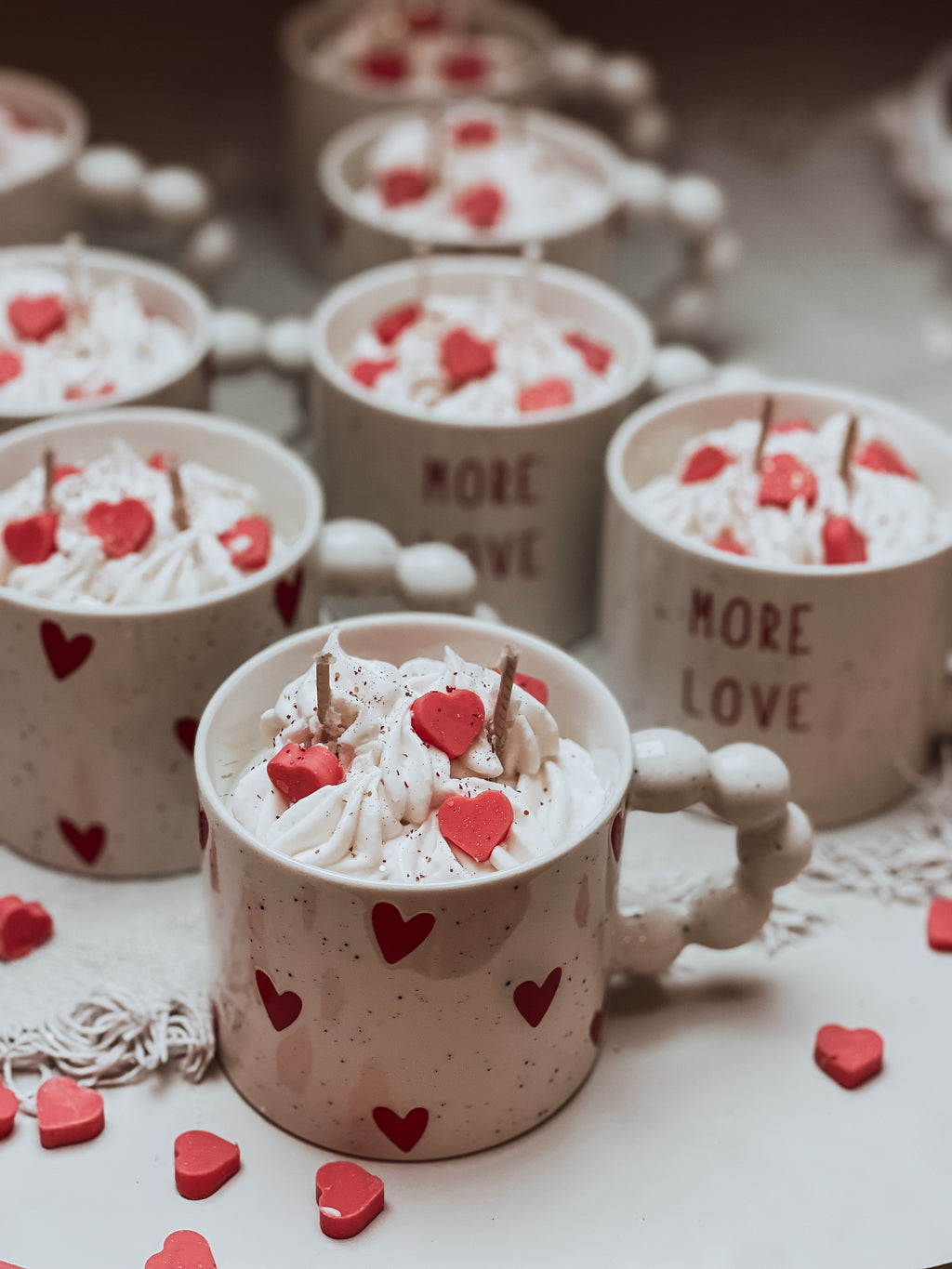 Valentijnsdag Hartjes Mok Kaars ❤️ Limited Edition