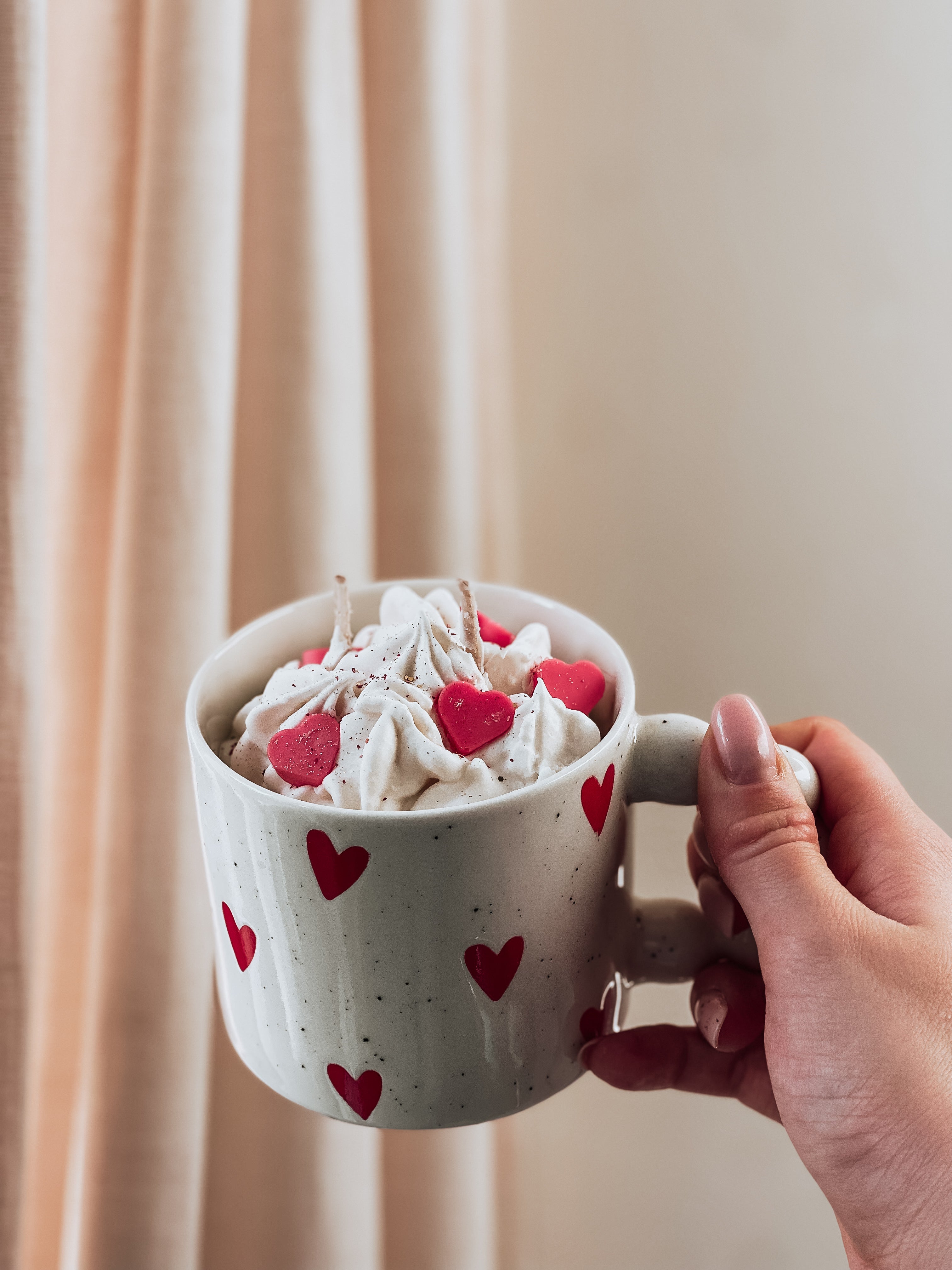 Valentijnsdag Hartjes Mok Kaars ❤️ Limited Edition