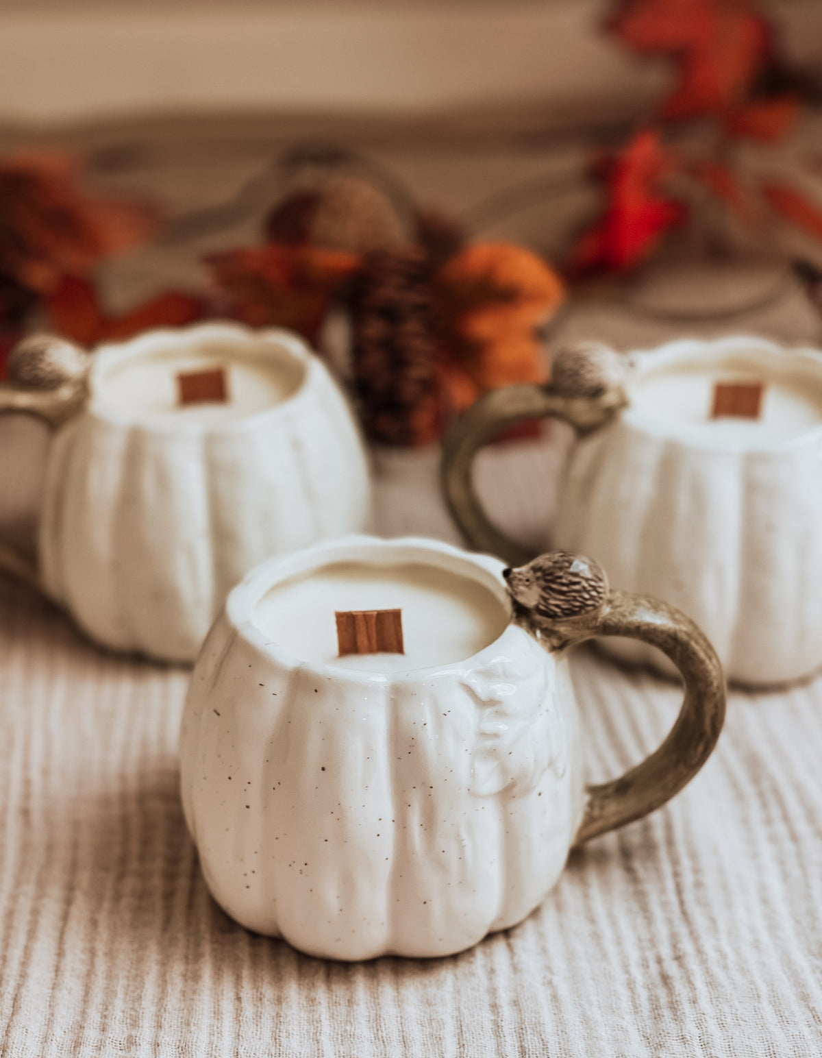 Pumpkin Mug White Hedgehog 🦔 Geurkaars