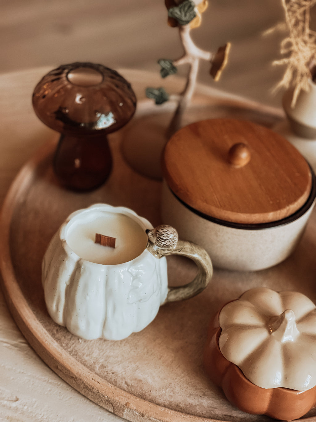Pumpkin Mug White Hedgehog 🦔 Geurkaars