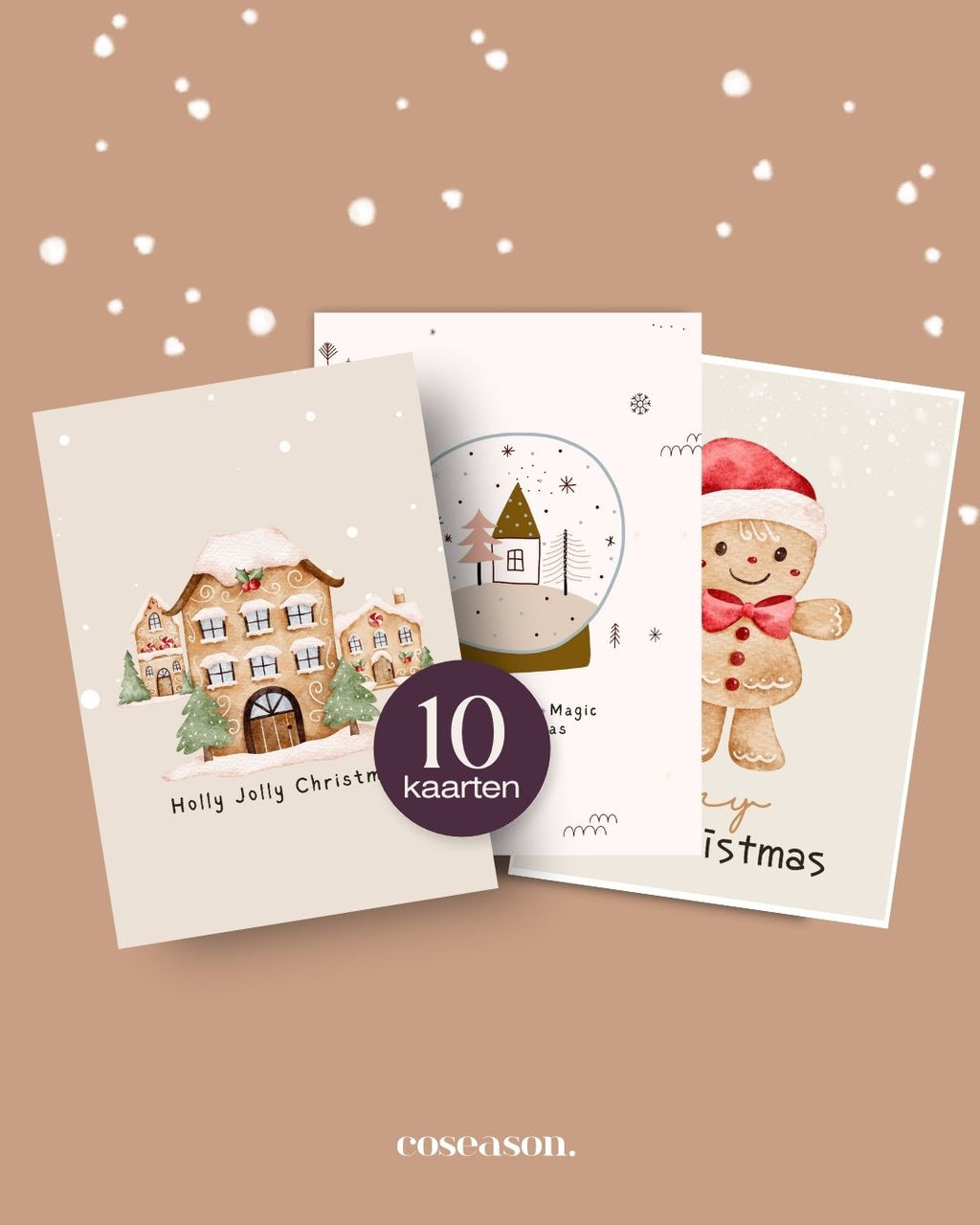 Coseason Kerstkaarten – Set van 10