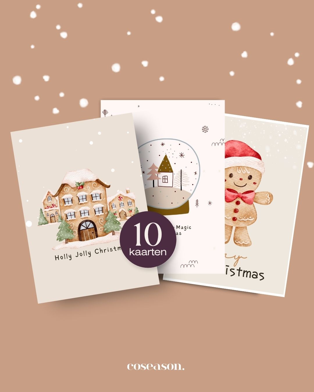 Coseason Kerstkaarten – Set van 10